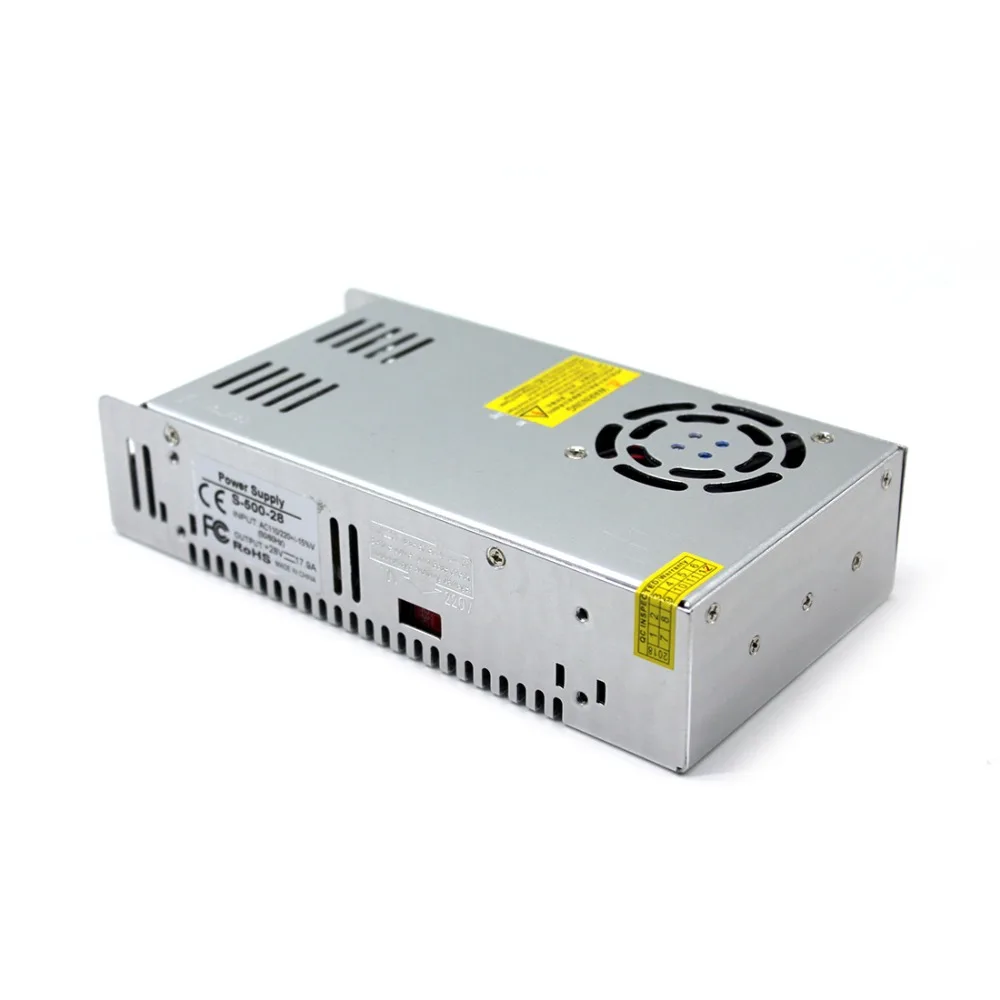 Фото Одиночный выходной источник питания 28V 17.9A 500W Трансформатор AC110V 220V к dc28V адаптер Одиночный выходной источник питания 28V 17.9A 500W Трансформатор AC110V 220V к dc28V адаптер