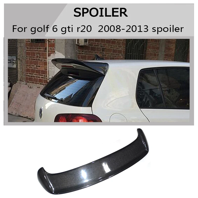 MK6 УГЛЕРОДНЫЙ Задний спойлер на крышу багажника для Volkswagen VW Golf 6 gti r 2009 2013 O style не