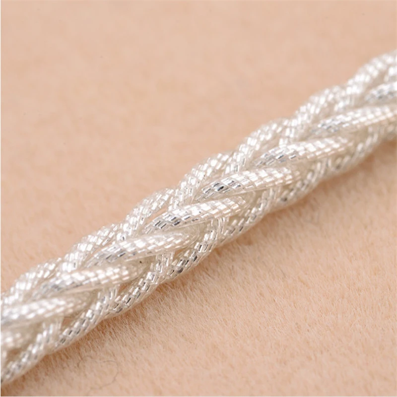 1 м DIY кабель для наушников прозрачный 8 ядерный mmcx Серебряный чистый посеребренный провод для наушников аудио для гарнитуры diy