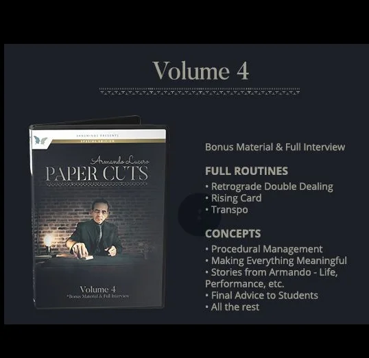 2018 бумажные вырезы от Armando Lucero 4 набора (vol1 vol2 vol3 vol4) trick|Волшебные фокусы| |