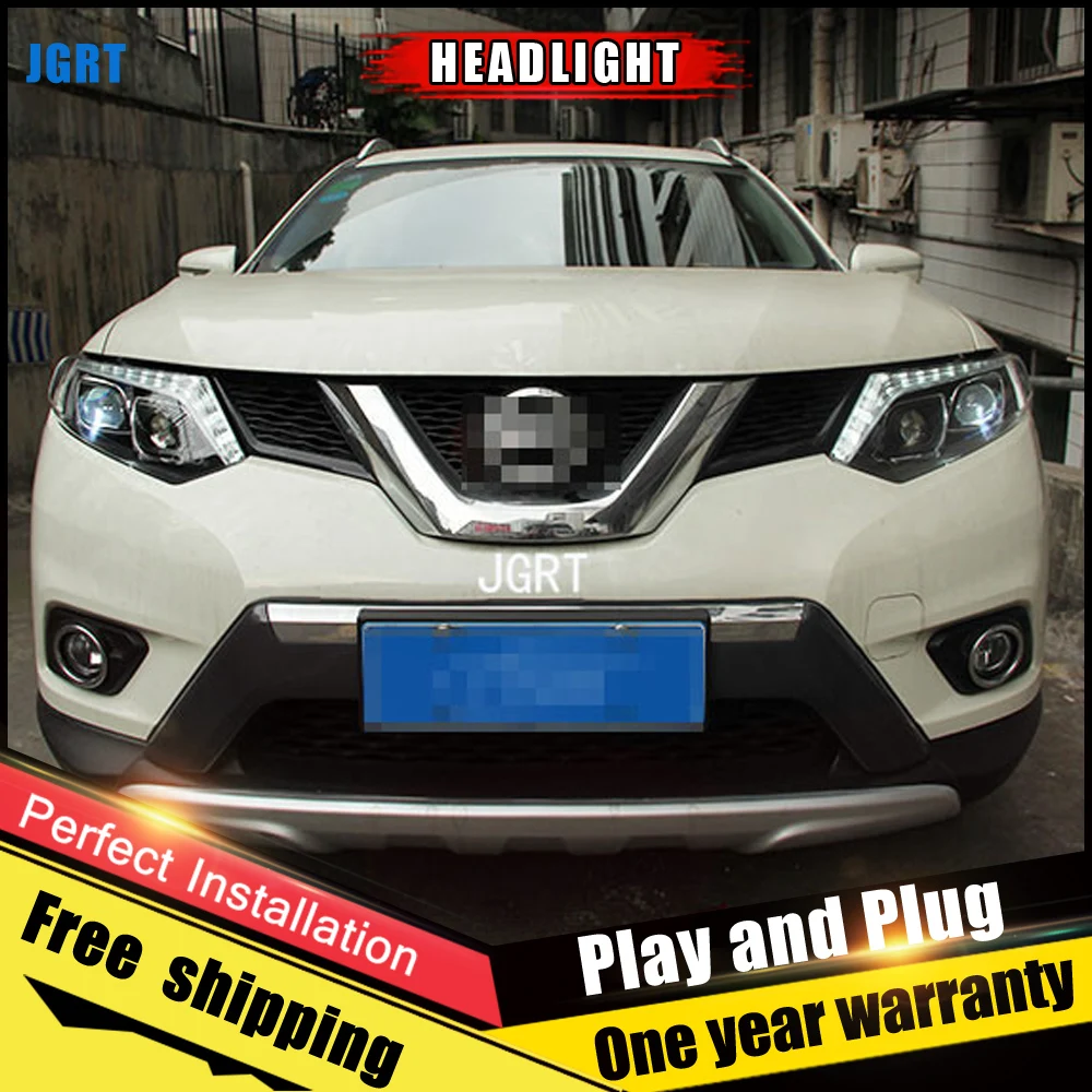 Фары светодиодные двухлучевые 2 шт. для nissan X-Trail 2014-2016 X-Trai H7 Ксеноновые