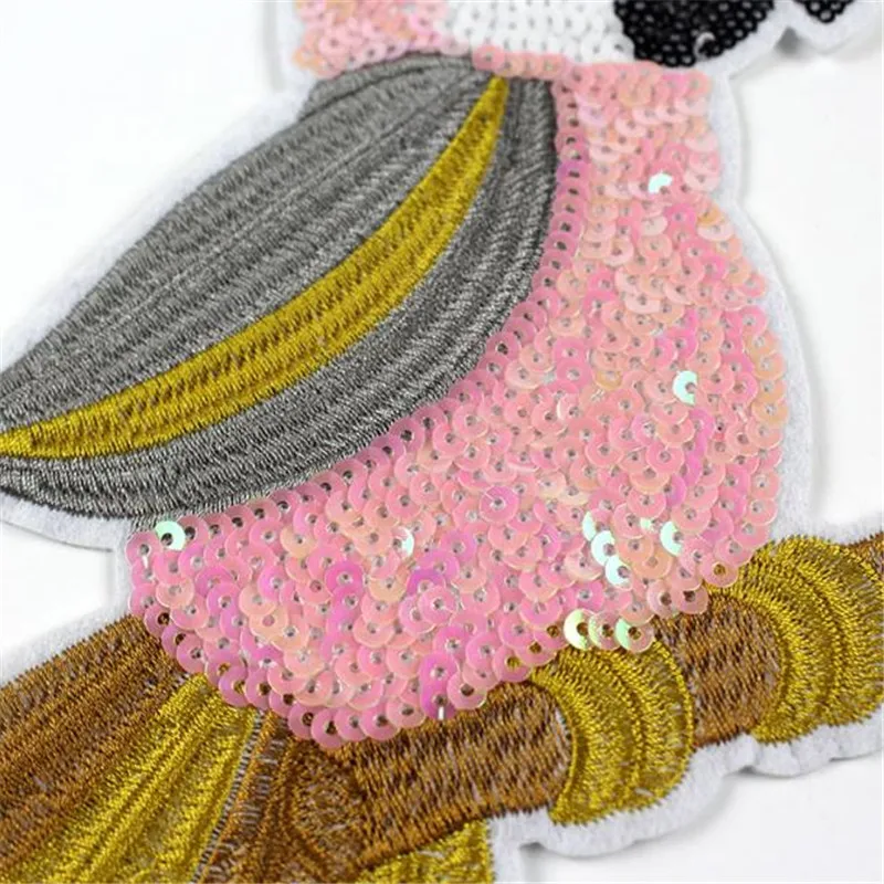 Модные Большой патч птицы suquins Diy для женщин вышивка цветок патчи одежды