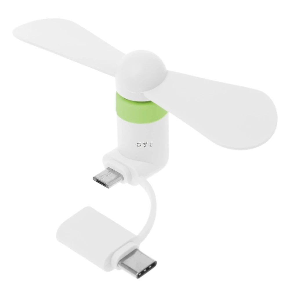 2в1 Тип C микро USB мини вентилятор кулер для Samsung Xiaomi Huawei HTC сотовый