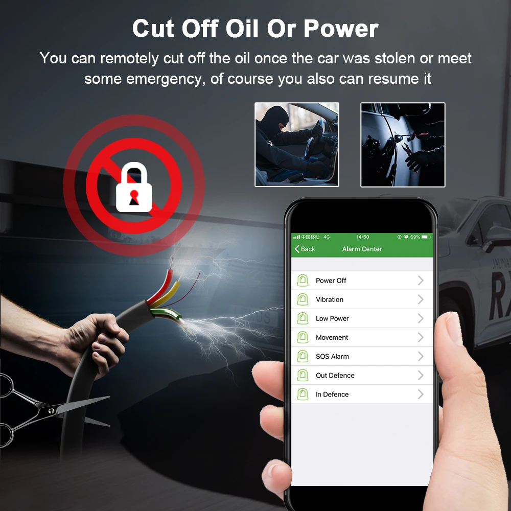 GPS-трекер для мотоцикла автомобильный локатор GPS отключение питания от масла