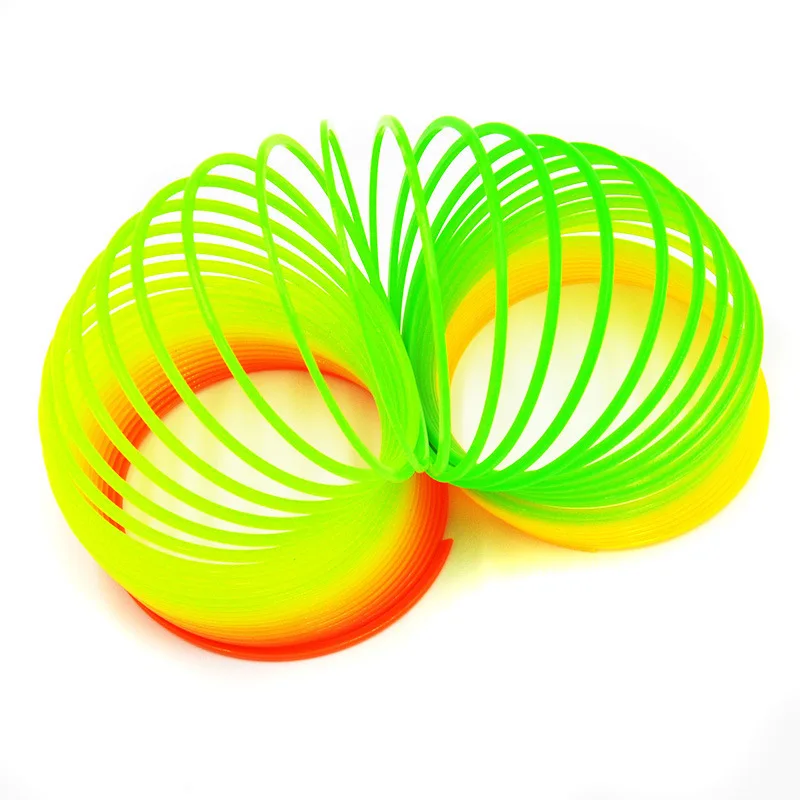 Бесплатная доставка забавные гаджеты классический стресс Сбросьте Slinky Радуга