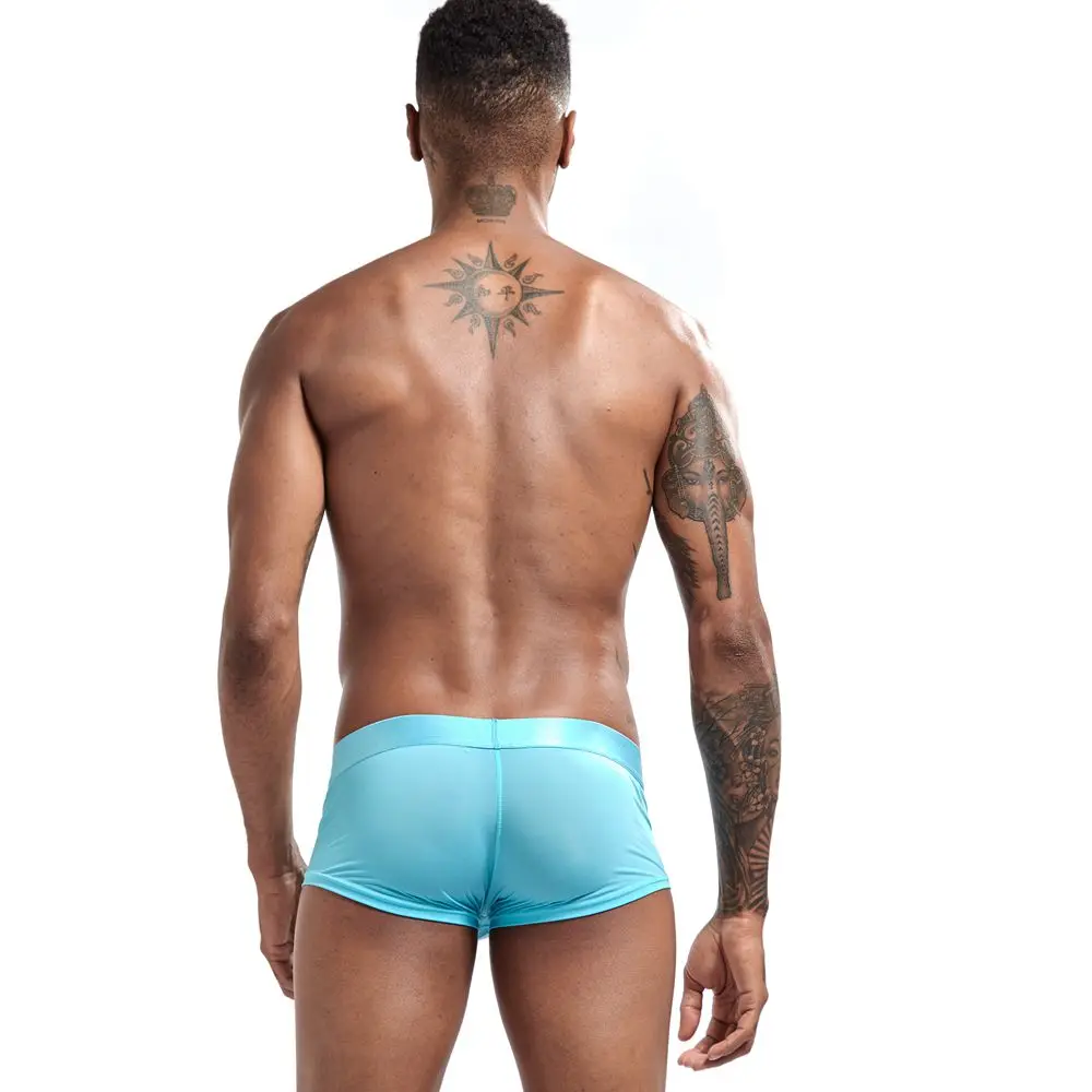 JOCKMAIL, ультратонкое сексуальное нижнее белье, мужские боксеры, одноцветные выпуклые мужские трусы, Короткие трусы, мужские трусы-боксеры