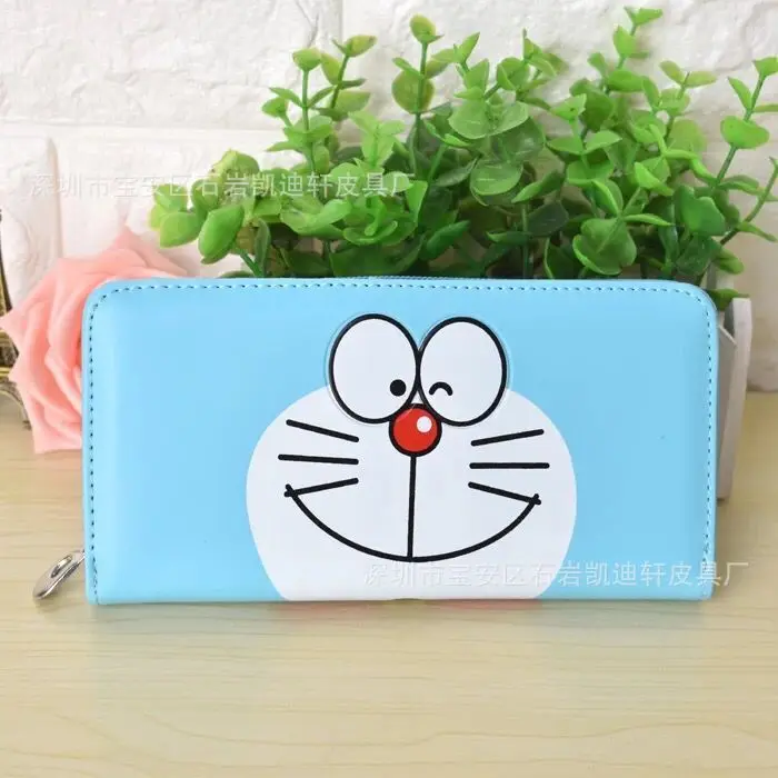 Doraemon кошелек с бантиком женские кошельки из искусственной кожи для монет
