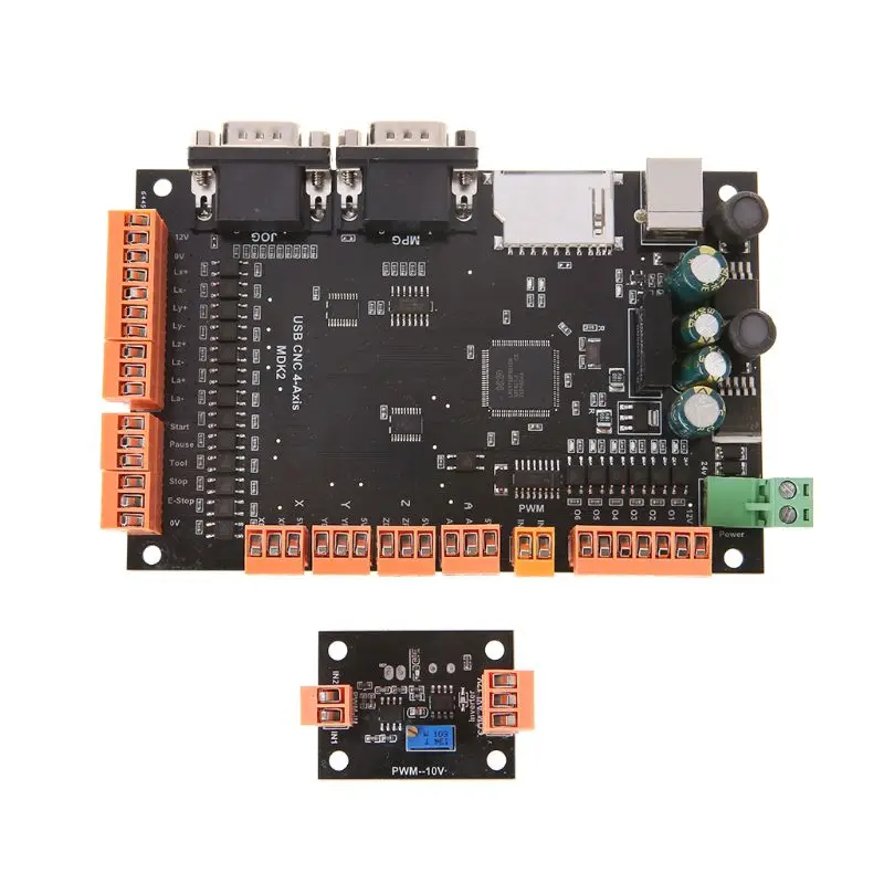 MDK2 CNC USB 4 осевой контроллер шагового двигателя Breakout Board с интерфейсом MPG