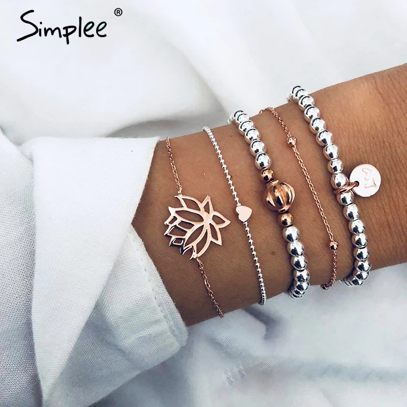 Женский многоуровневый винтажный браслет Simplee Модная и изысканная металлическая