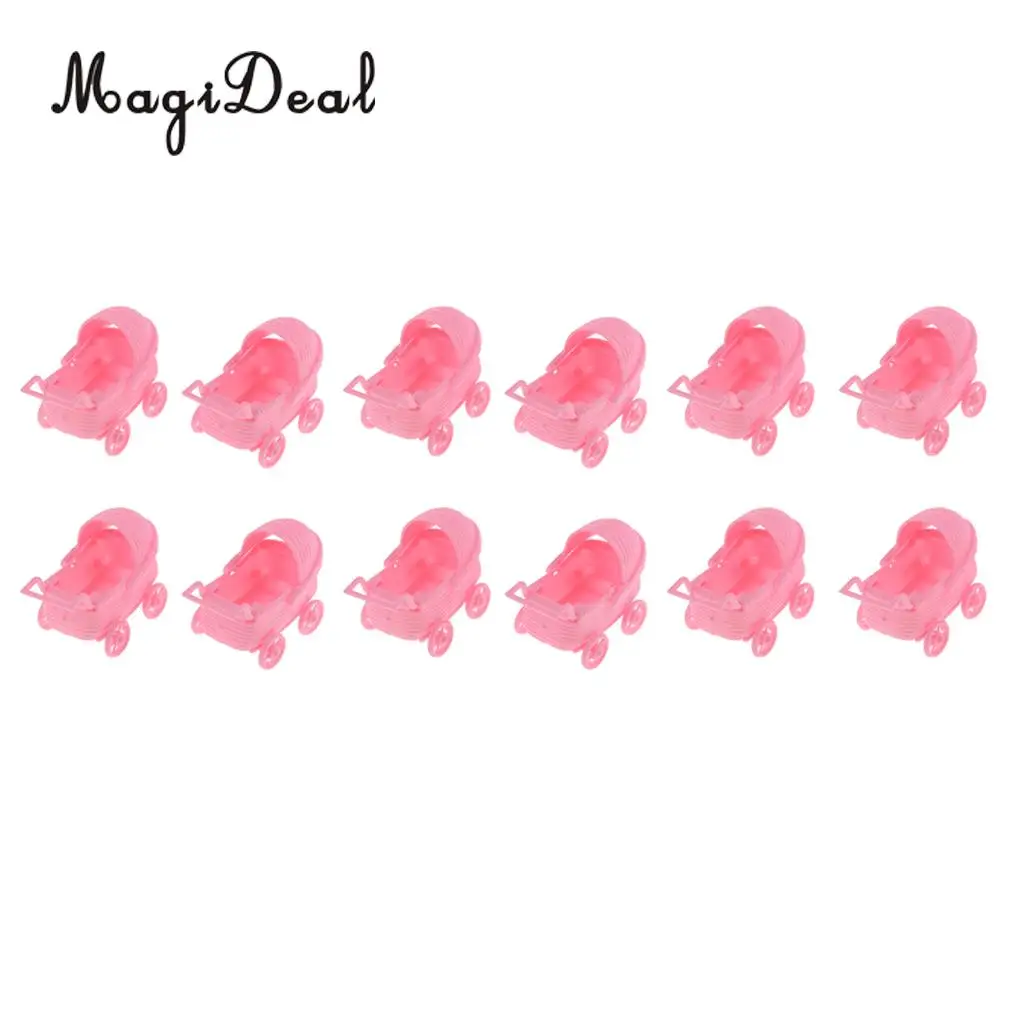 MagiDeal 12 шт./компл. Пластик детскую коляску Baby Shower вечерние пользу украшения стола розового и голубого цвета
