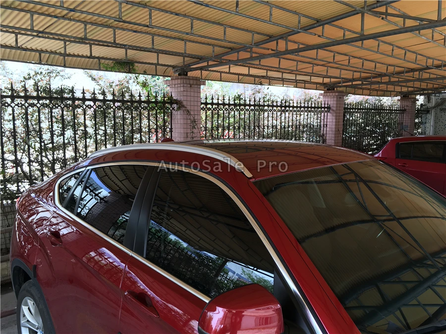 Для BMW X6 2009 2017 автомобиля алюминиевый сплав серебра Топ рейлинги Rack Боковые