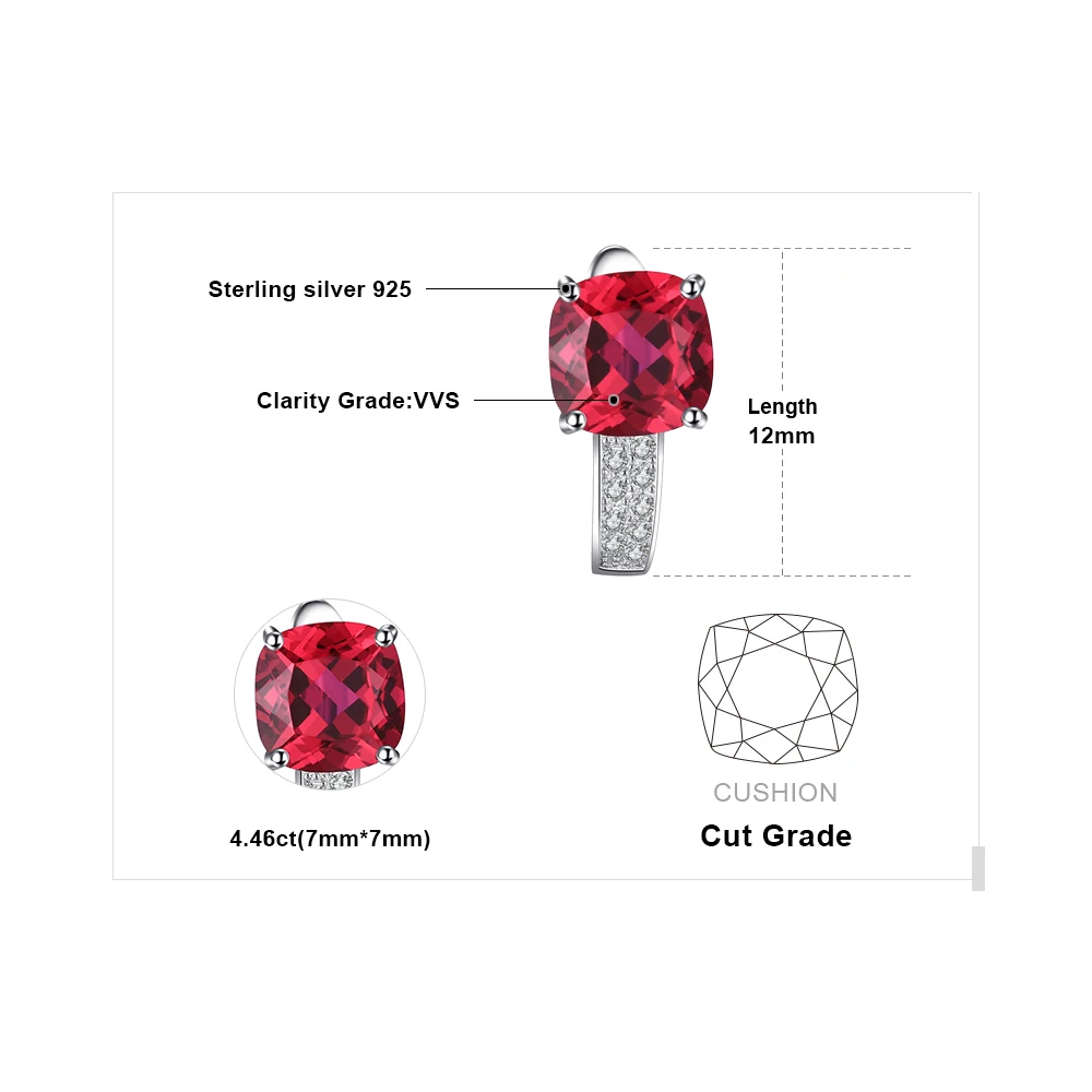 Jewelrypalace 4ct голубиная кровь красный рубин Обручение свадебные твердые 925