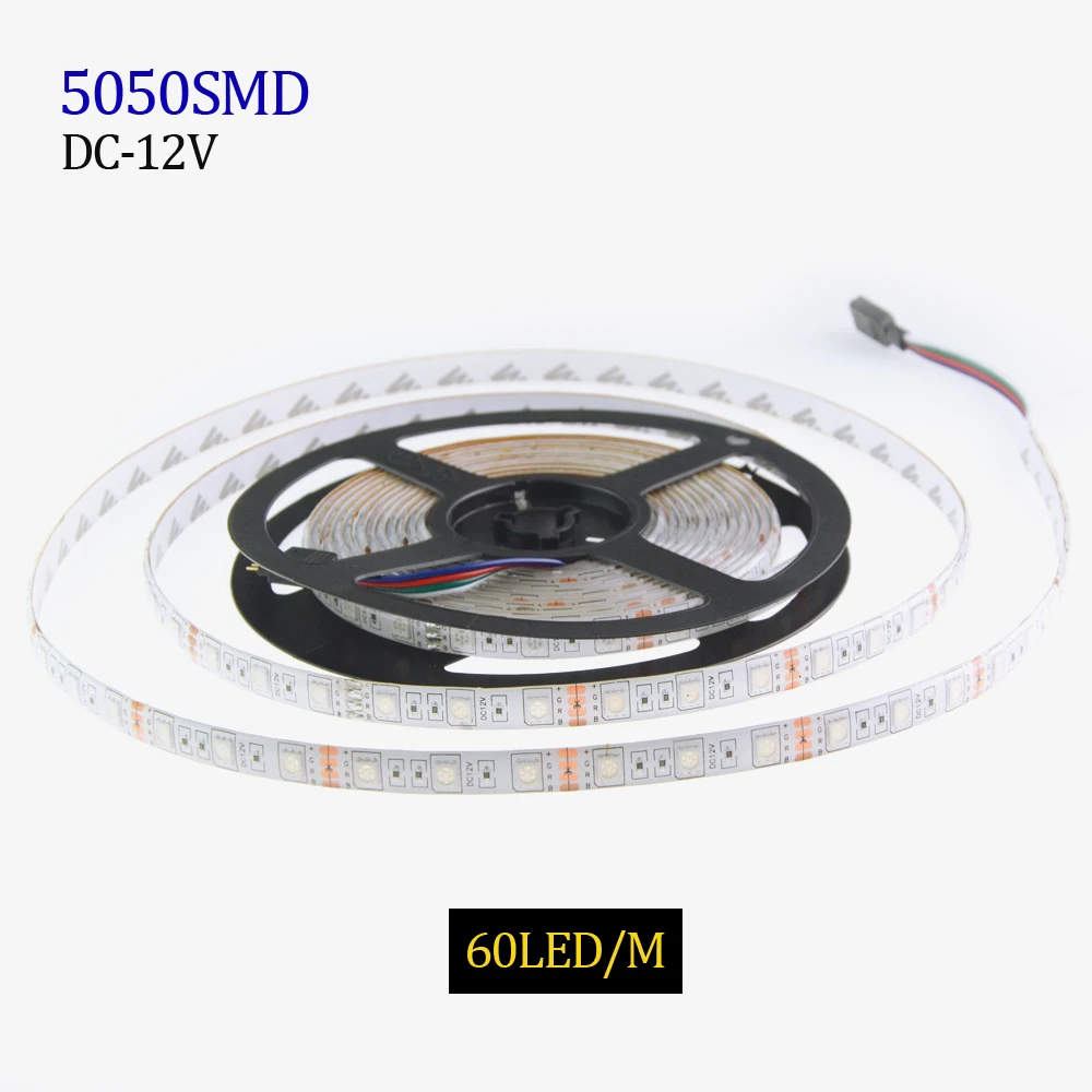Светодиодная лента водонепроницаемая 5 м/рулон 12 в пост. Тока IP20 IP65 RGB SMD 5050 300