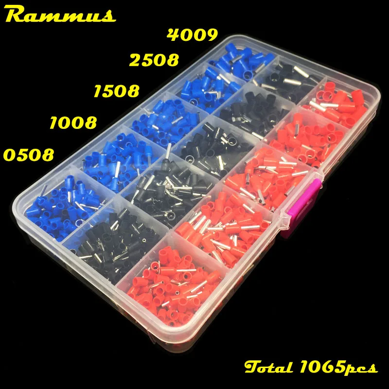 Rammus 22-12awg Провода Медь обжимной разъем Изолированный Шнур Булавки Конец Терминал