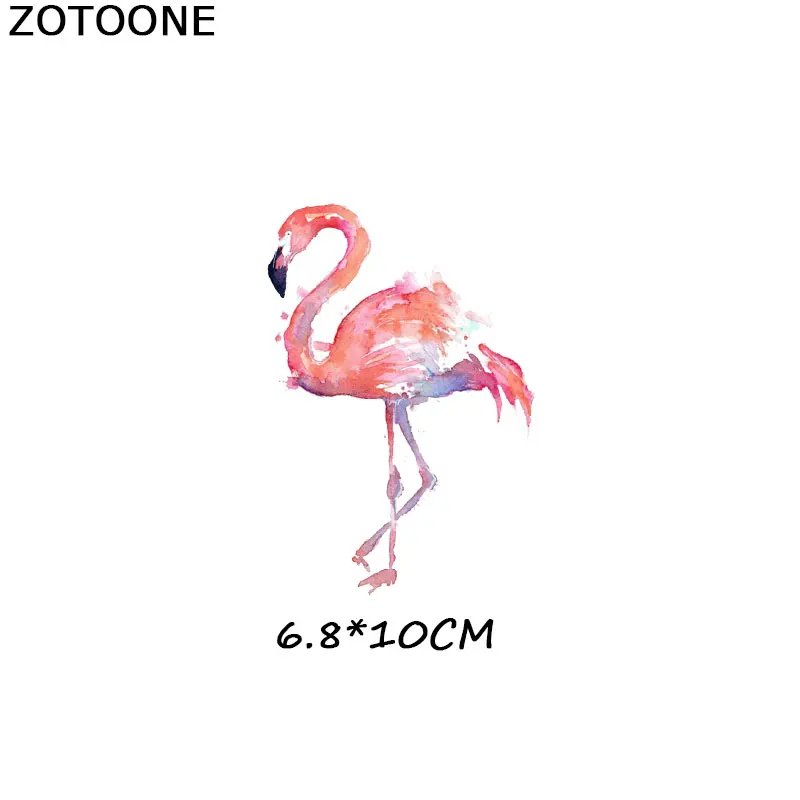 ZT1038 ZOTOONE модные нашивки с фламинго для одежды Аппликации «сделай сам» железо на теплопередачи патч аппликация на одежде термо-Стикеры для одежды E - Цвет: ZT1038