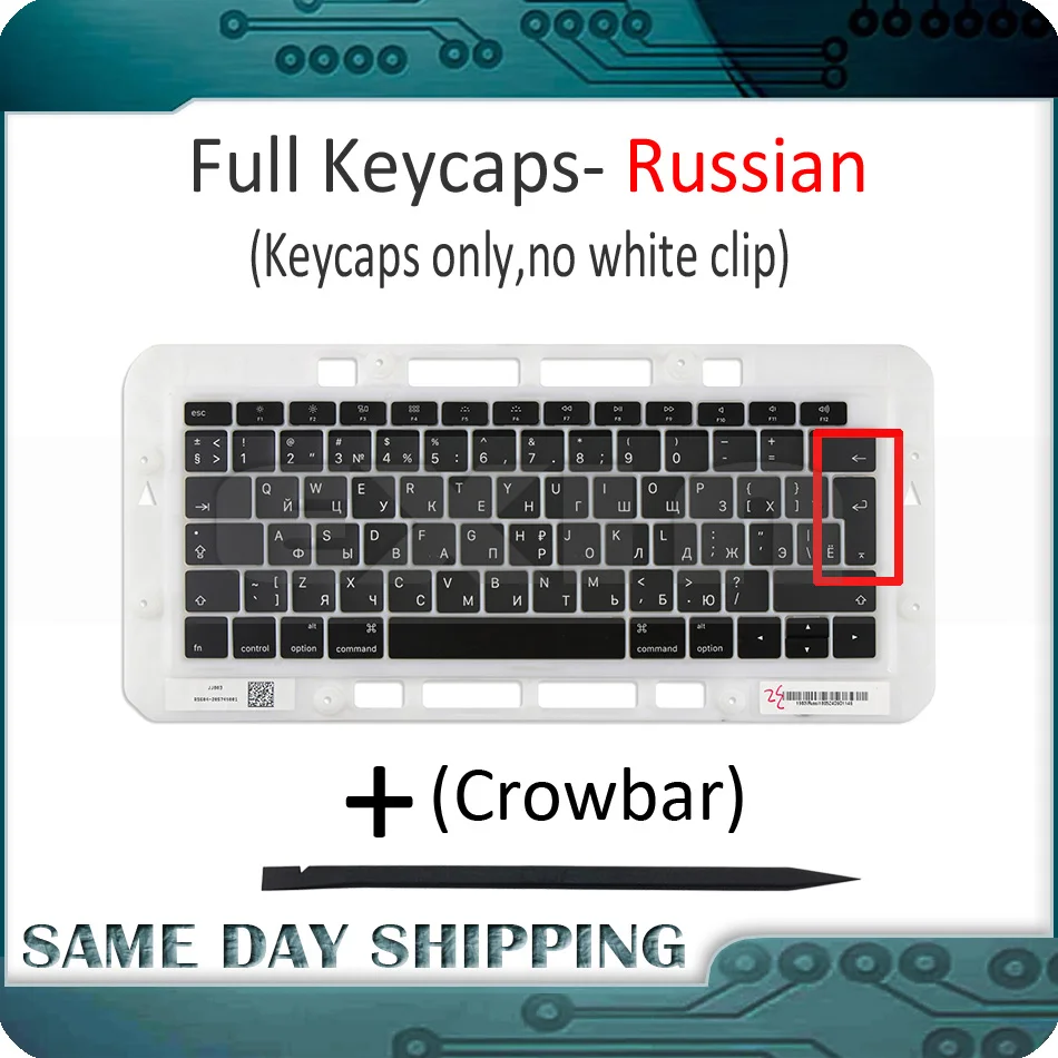 Подлинная для Macbook Air retina 1" 13,3" A1932 русская Россия RU клавишная крышка для клавиатуры Замена MRE82 EMC 3184 Late