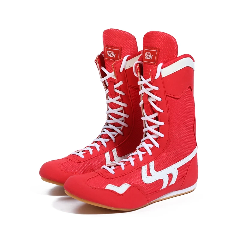 

Boxing Shoes Men's Boot Boxing Training Shoes Red And Black