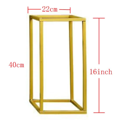 40cm Gold Vases 10 шт. Свадебный/настольный центральный цветок ваза напольные вазы металлическая дорога свинцовый цветок стенд/горшок/стойка для свадьбы/вечерние украшения G0502 - Цвет: 40cm Gold Vases