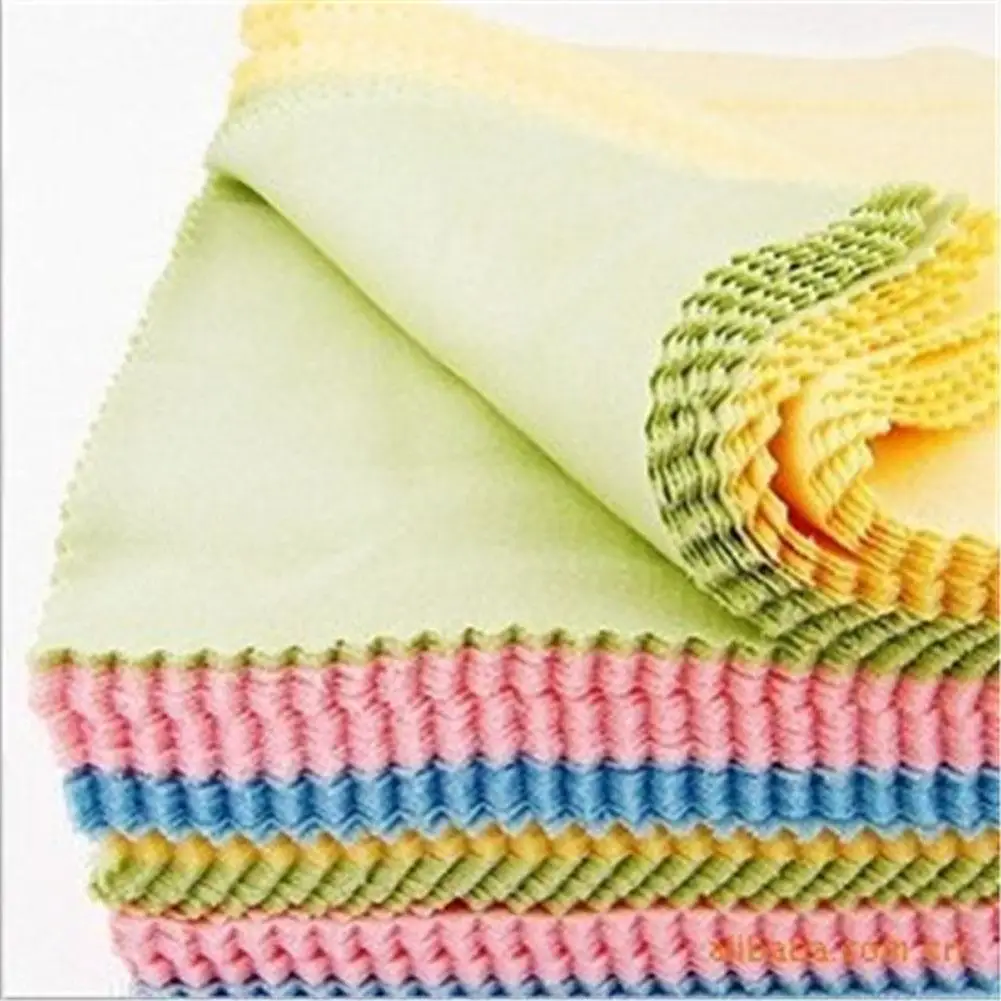 Новинка 10 шт. высокое качество цветная ткань для очистки линз микрофибра одежда