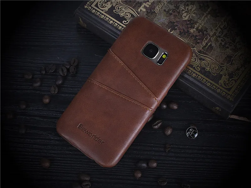Кожаный чехол Beworlder для Samsung Galaxy S7 Edge задняя крышка винтажные сумки телефона слот