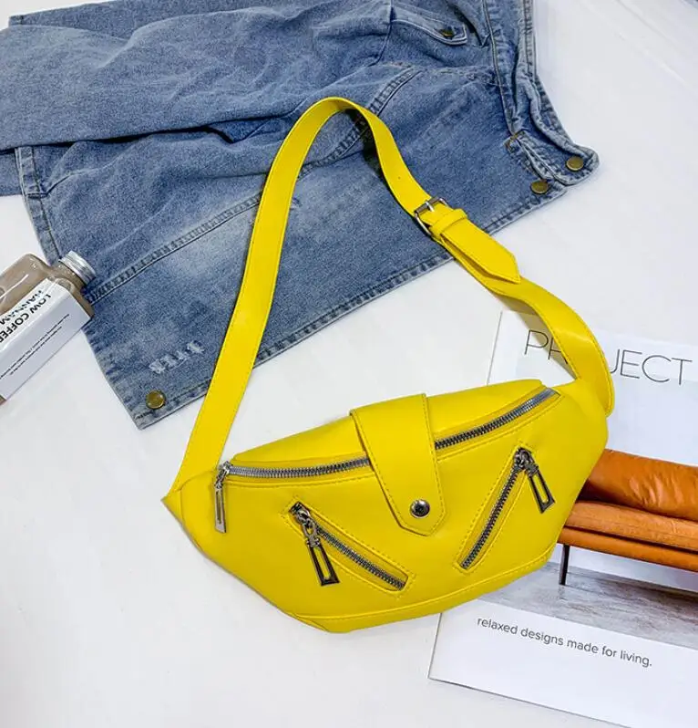 yellow Поясная Сумка для женщин heuptas leer money belt для путешествий Черный banane sacoche beltbag кошелек грудь поясная сумка женская bolsa cintura - Цвет: yellow