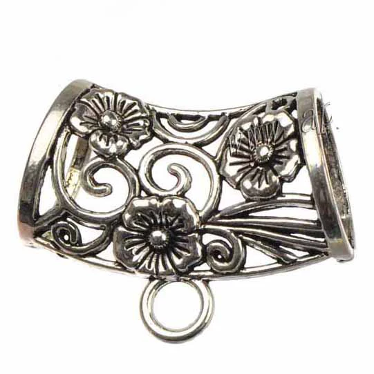 vintage silver Diy Очаровательные Подвески, подвески, соединитель для женщин, аксессуары для шарфов, винтажные серебряные кривые цветы, Металлические модные зимние ювелирные изделия, 8 шт - Цвет: vintage silver