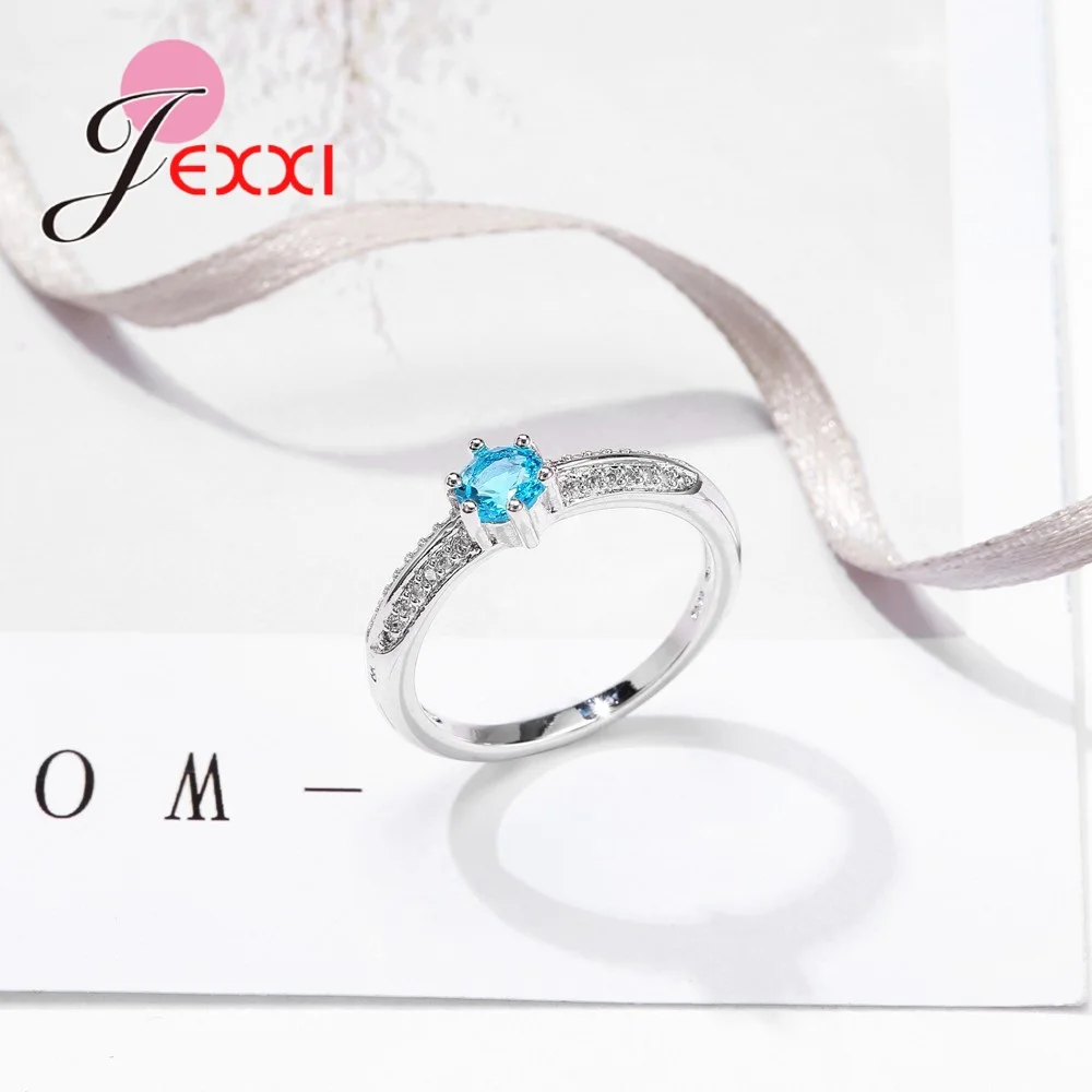 Trendy Pure 925 Sterling Silver Wedding Band Rings Luxury White CZ Cubic Zirconia Engagement Jewelry For Women Men Bijoux | Украшения и
