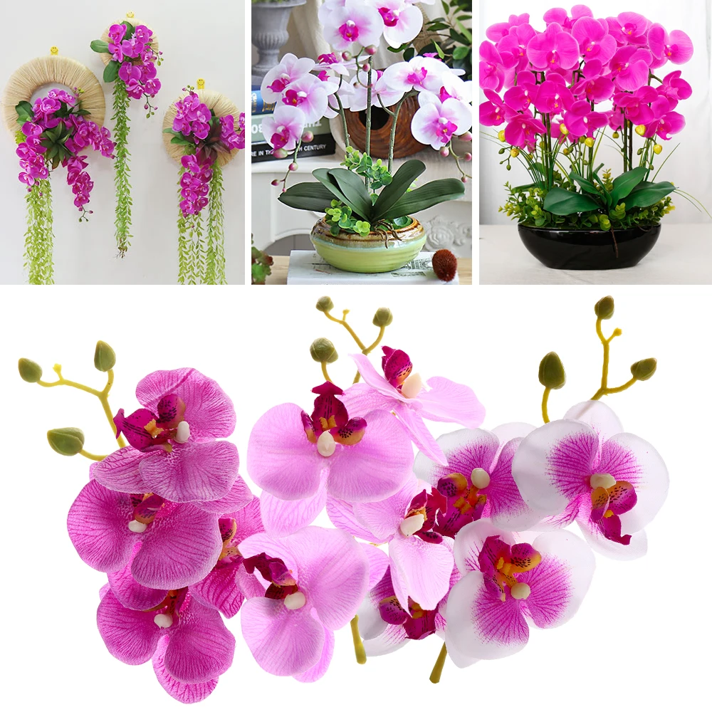 Цветная Бабочка Орхидея искусственный цветок Реалистичная Letax искусственные