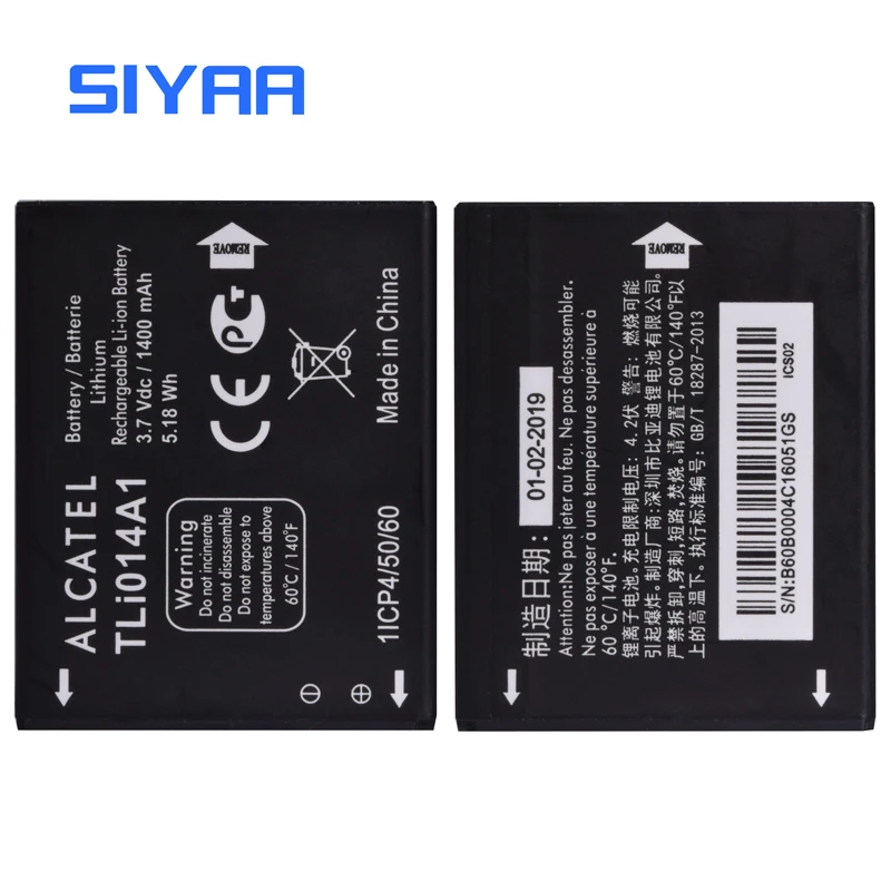 Аккумулятор для телефона SIYAA TLi014A1 TLiB5AF TLI020F1 Alcatel One Touch Fire 4012 4012A 4012X M'Pop 5020 5020D
