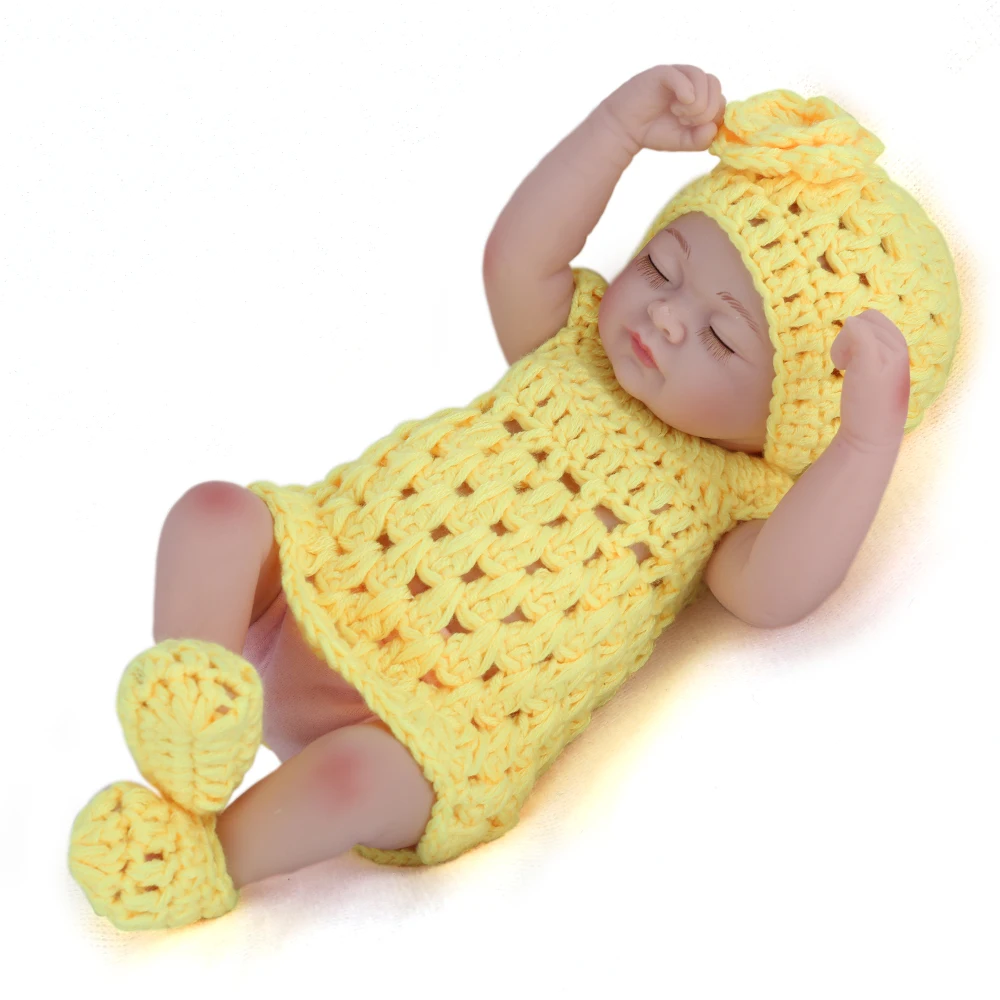 NPKDOLL Reborn Baby Dolls продажа силиконовая Реалистичная мини кукла 25 см с полным корпусом