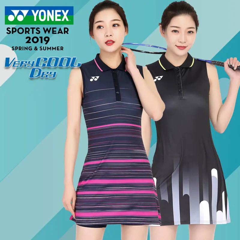 2019 Yonex крутая быстросохнущая юбка для бадминтона женское платье спортивная