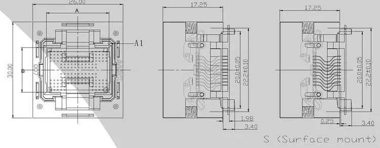 BGA132/BGA152/BGA88/BGA136 к DIP48 адаптер IC тестовая розетка гореть в розетке программатор розетка с платформой раскладушка структура