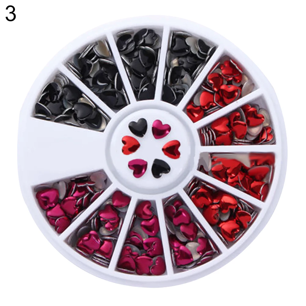 Металлические заклепки в форме сердца для творчества наклейки ногтевого дизайна