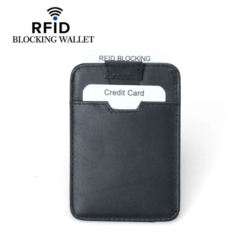 2018 мужской держатель для карт из натуральной кожи винтажные кошельки RFID