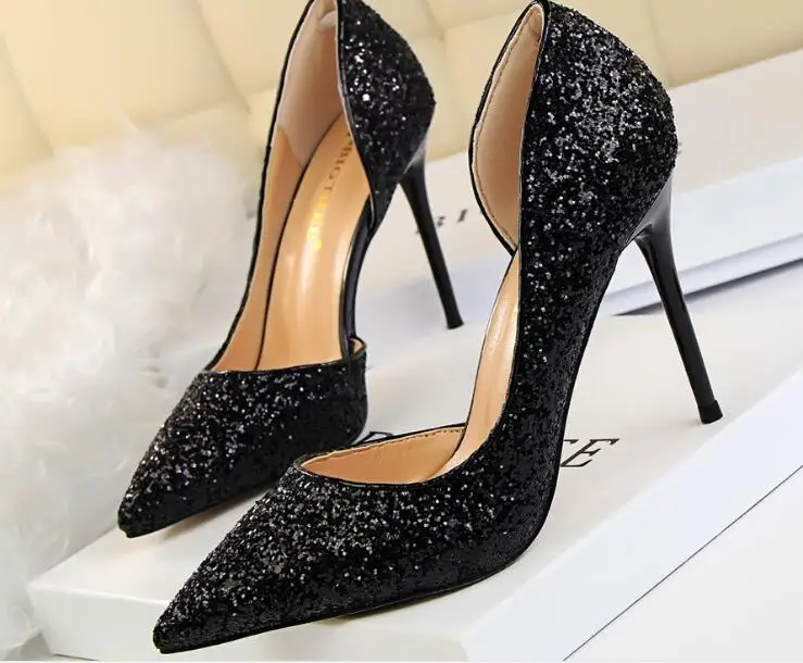 New summer autumn Pumps Extrem Sexy High Heels Women Shoes Thin Female Wedding Gold Sliver Ladies sandals | Обувь