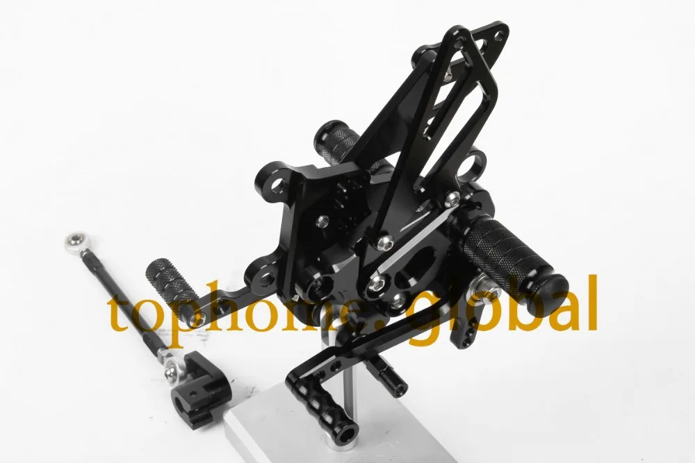 Для Aprilia RSV4 2009-2016 мотоцикл части черный CNC Rearsets подножки мотоцикла 2010 2011 2012 2013 2014 2015
