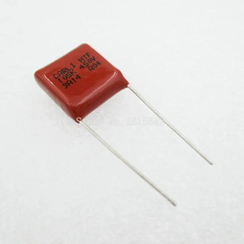 10 шт./лот 105 1 мкФ 450V CBB полипропиленовый пленочный конденсатор с алюминиевой крышкой, высота 15 мм 105 1 мкФ 450V