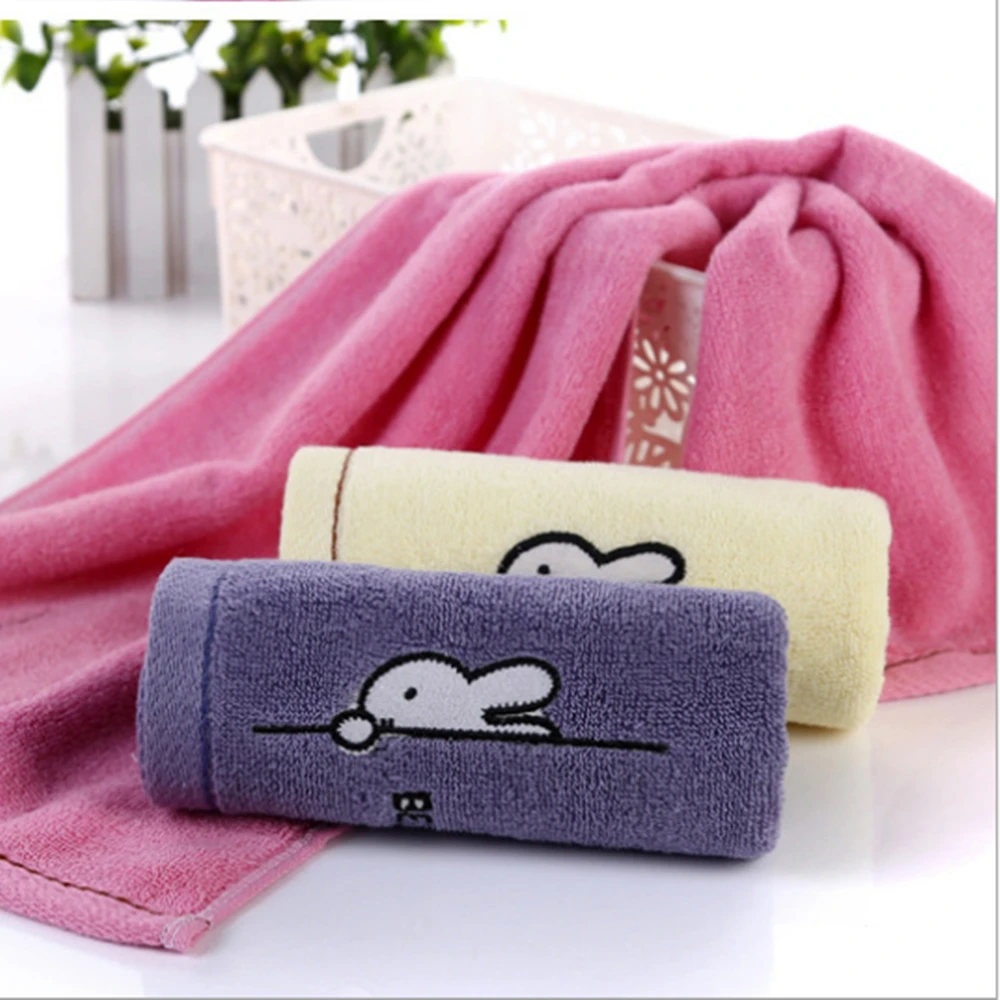 Мультяшное Хлопковое полотенце с милым Кроликом фирменное плотное Впитывающее