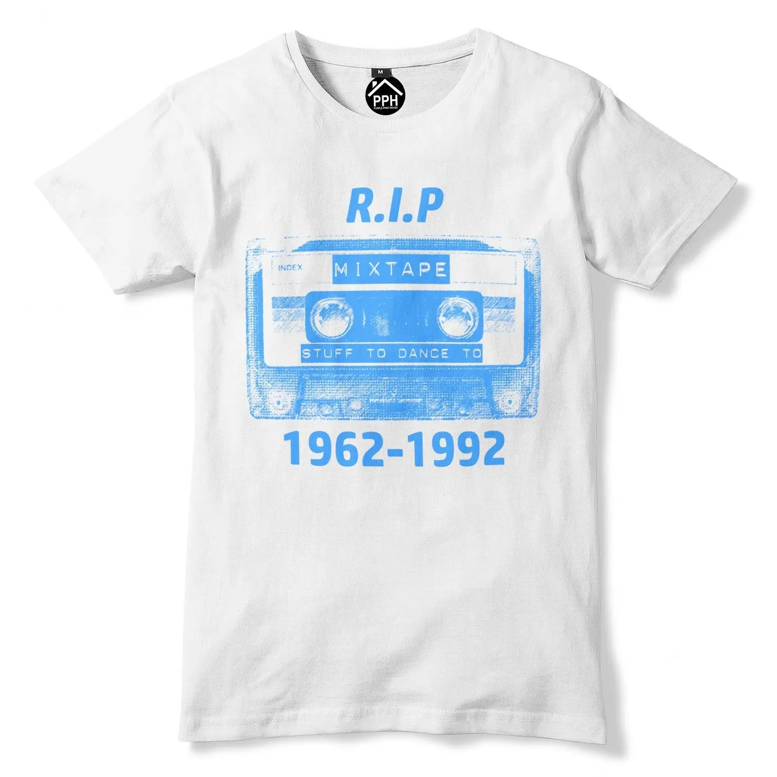 

Size Sleeve Tops Tshirt Homme Rip Cassette Tape T Shirt Old School 80S 90S Music Tshirt Top Disco Dance80S T Shirts