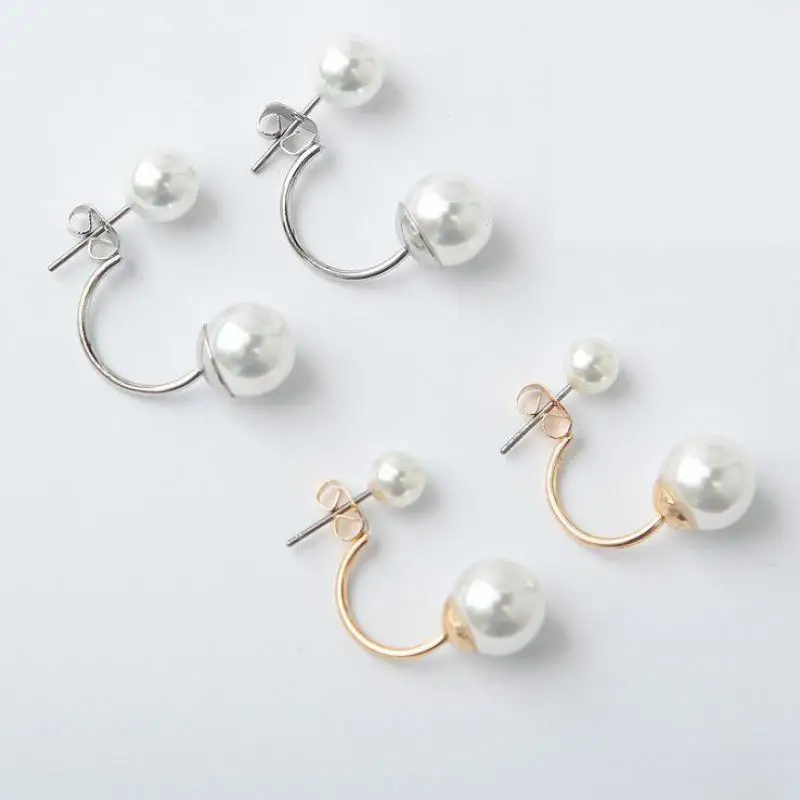 Красивые модные серьги с имитацией жемчуга для женщин золотые ювелирные изделия