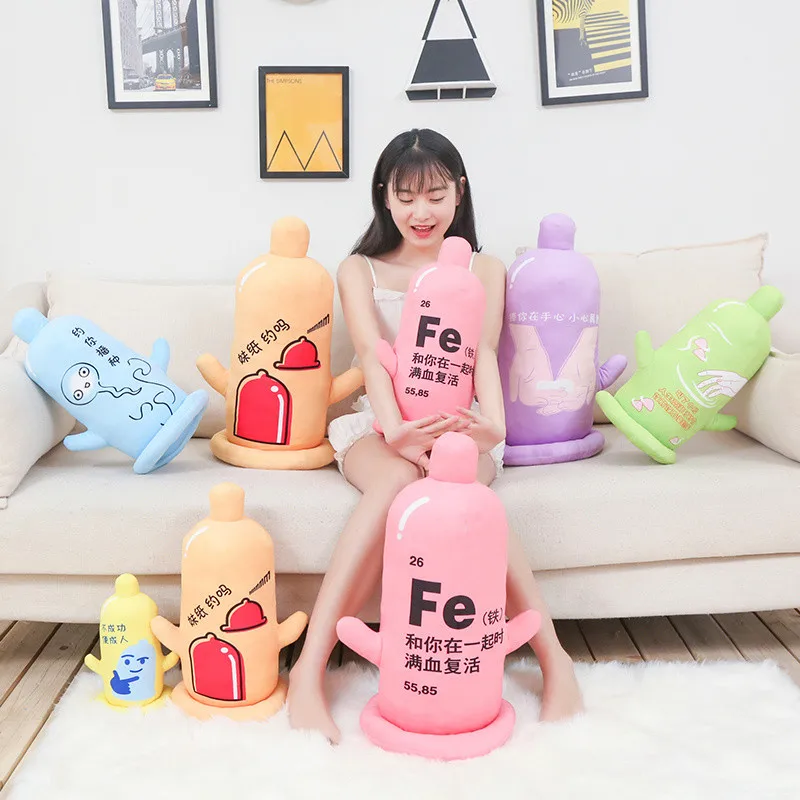 Плюшевый милый креативный Забавный сексуальный презерватив/искусственный член