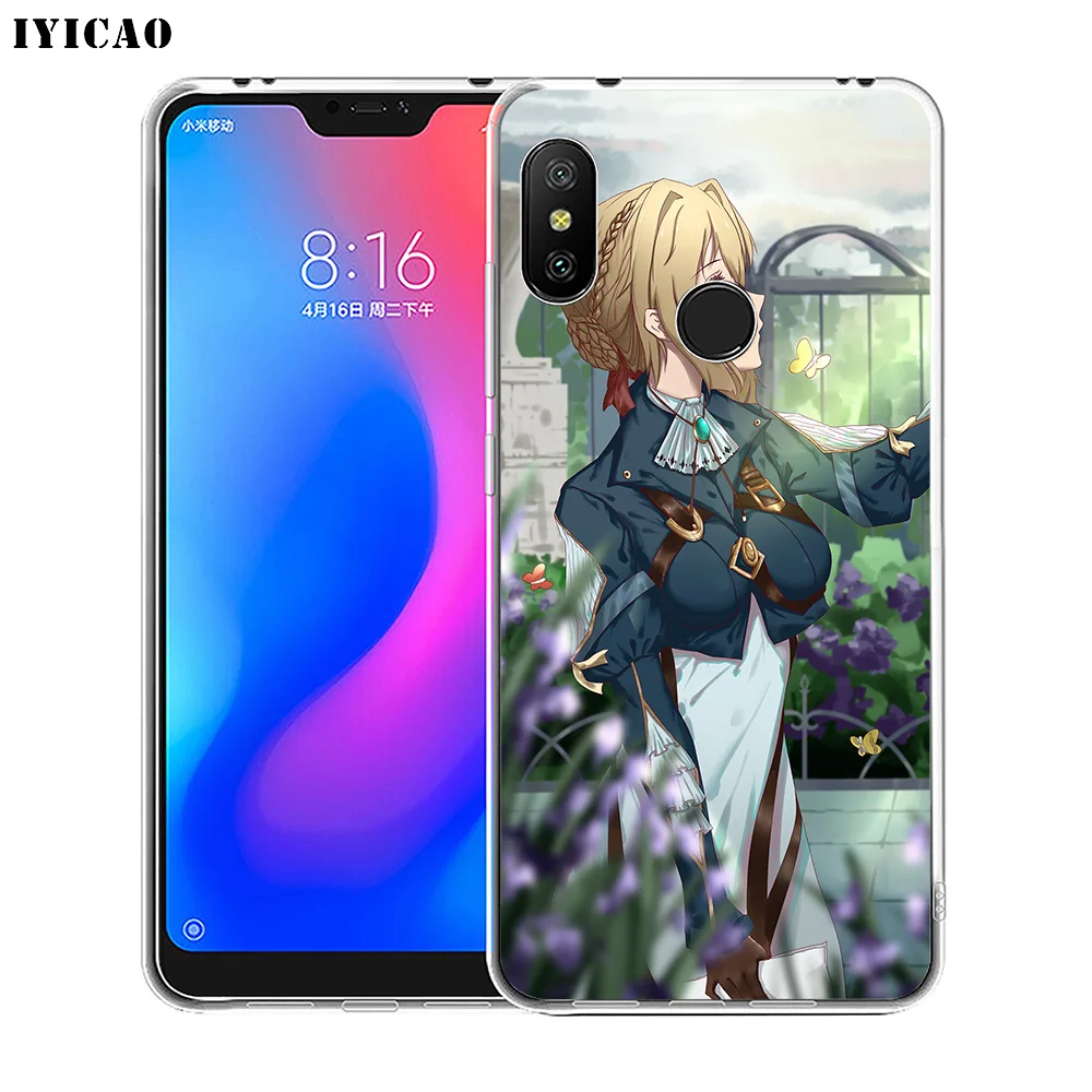 IYICAO фиолетовый мягкий силиконовый чехол для телефона Evergarden Xiaomi Redmi 4A 5A 6A Note 7 6 5 Pro