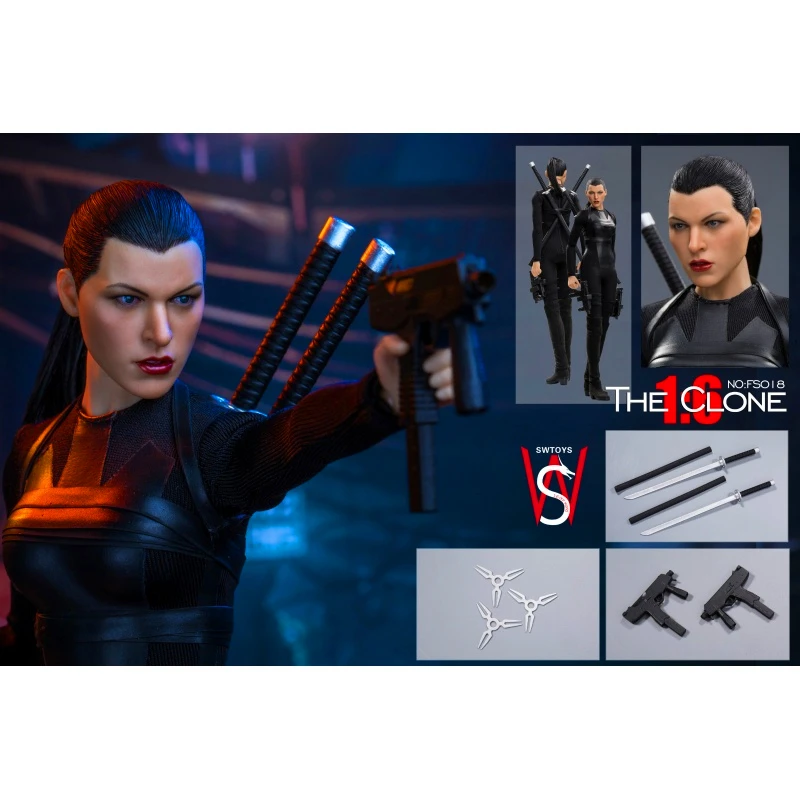 SWtoys 1/6 клон Алиса 2,0 фигурки в черном плотном боевом униформе Коллекция Фигурки игрушки