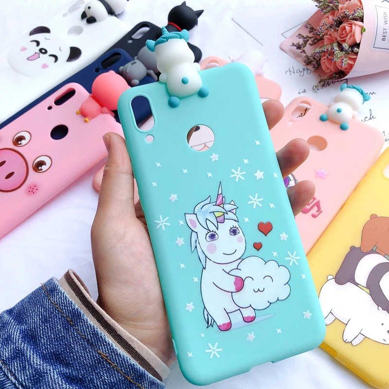 5 Y7 3D чехол для huawei Y7 чехол для телефона Kawaii Медведь Единорог силиконовый чехол для etui huawei Y7 Prime чехол+ отпечаток пальца - Цвет: 5