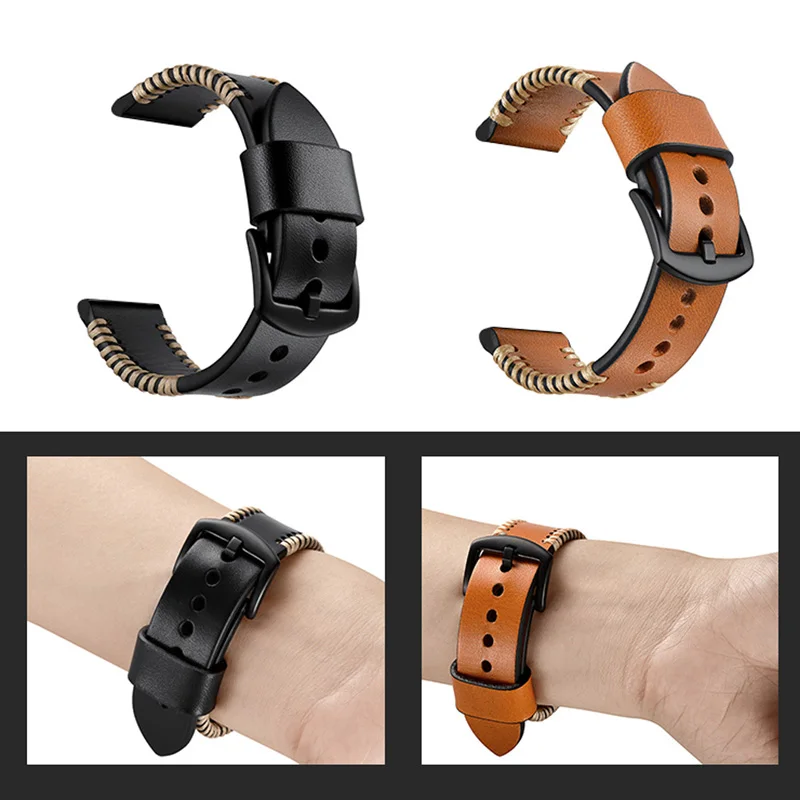 22 мм 20 мм ремешок из натуральной кожи Смарт-часы браслет для Garmin Fenix 5/Garmin Fenix 5S/Forerunner 935(не быстро подходит