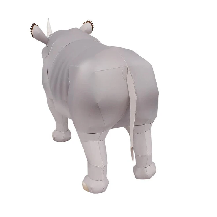 Rhino 3D бумажная модель родитель-детская, развивающая ручная работа DIY Серия животных игрушка оригами Бумажная модель популярность