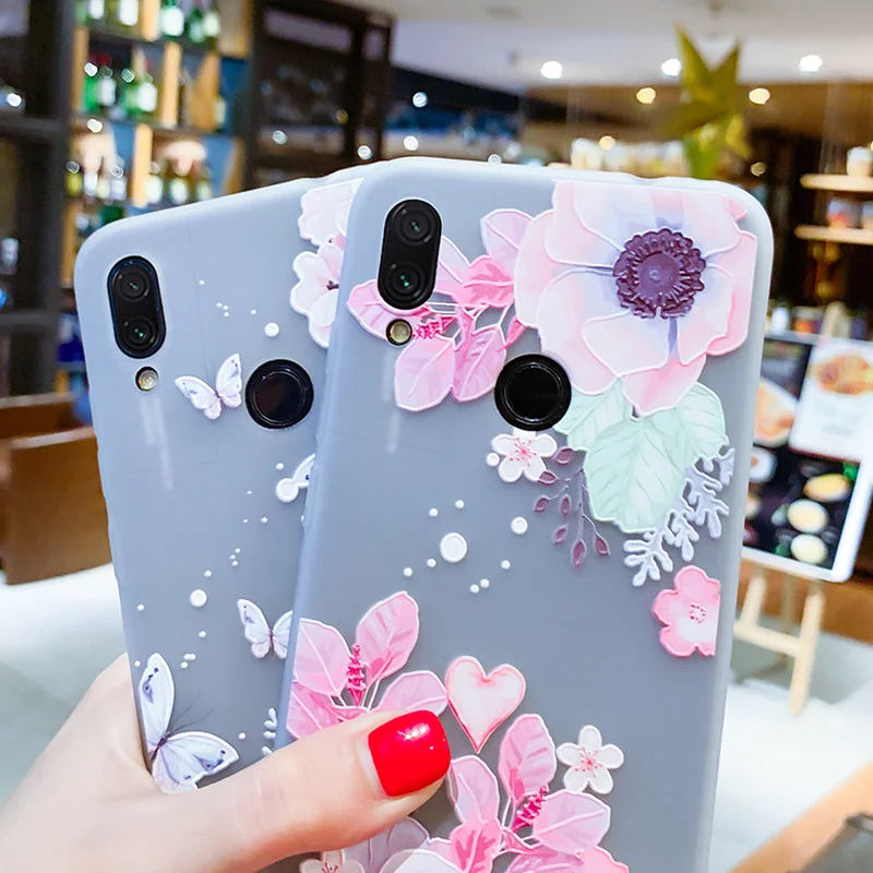 Flower Phone Cases For Redmi Note 7 Case 6 5 Pro 4X S2 Cover Forested Soft TPU Capas Xiaomi Mi 8 9 SE | Мобильные телефоны и