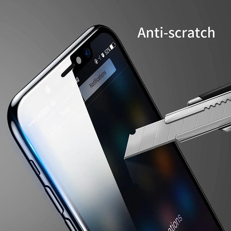 Защитная пленка Baseus Premium для передней задней панели iPhone X, 3D чехол для всего тела, закаленное стекло для задней панели iPhone X 10