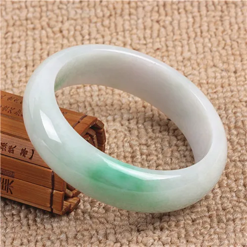 Подлинный светильник зеленый нефритовый браслет с цветами из нефрита Нефритовый