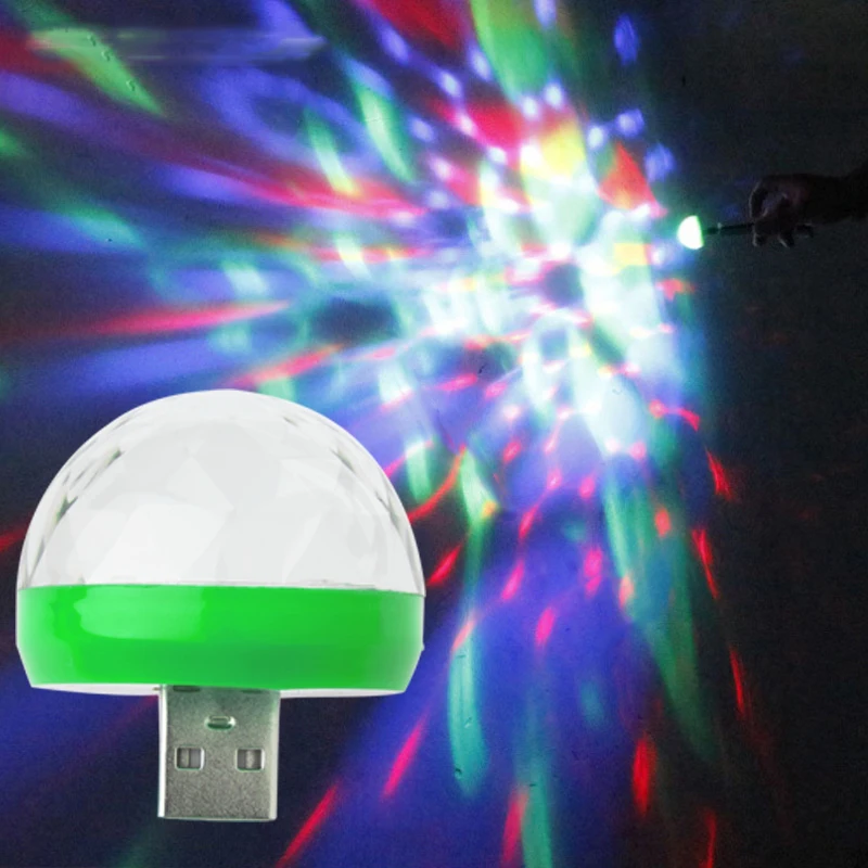 Автомобиль Led USB Атмосфера свет DJ RGB мини красочные Музыка Музыкальная лампа для C